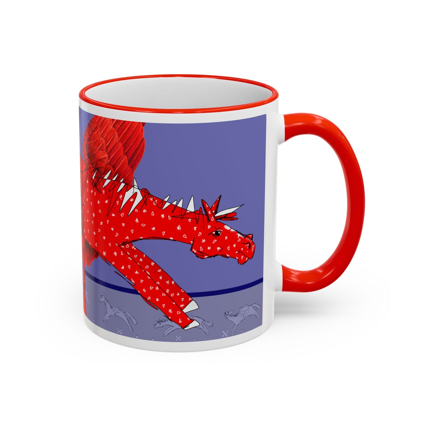 Chestnut jumper Accent Rim Mug — Coffee Cup (11oz/15oz) by artist Marie Frederique