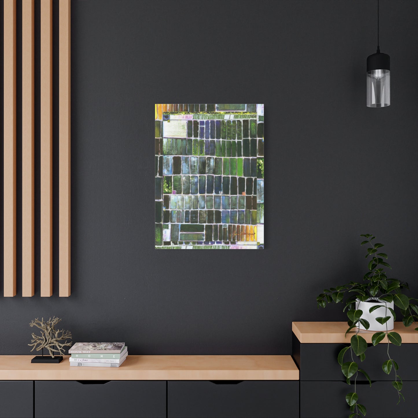 Aerial Landscape, Vibrant Matte Canvas by artist Marie Frederique