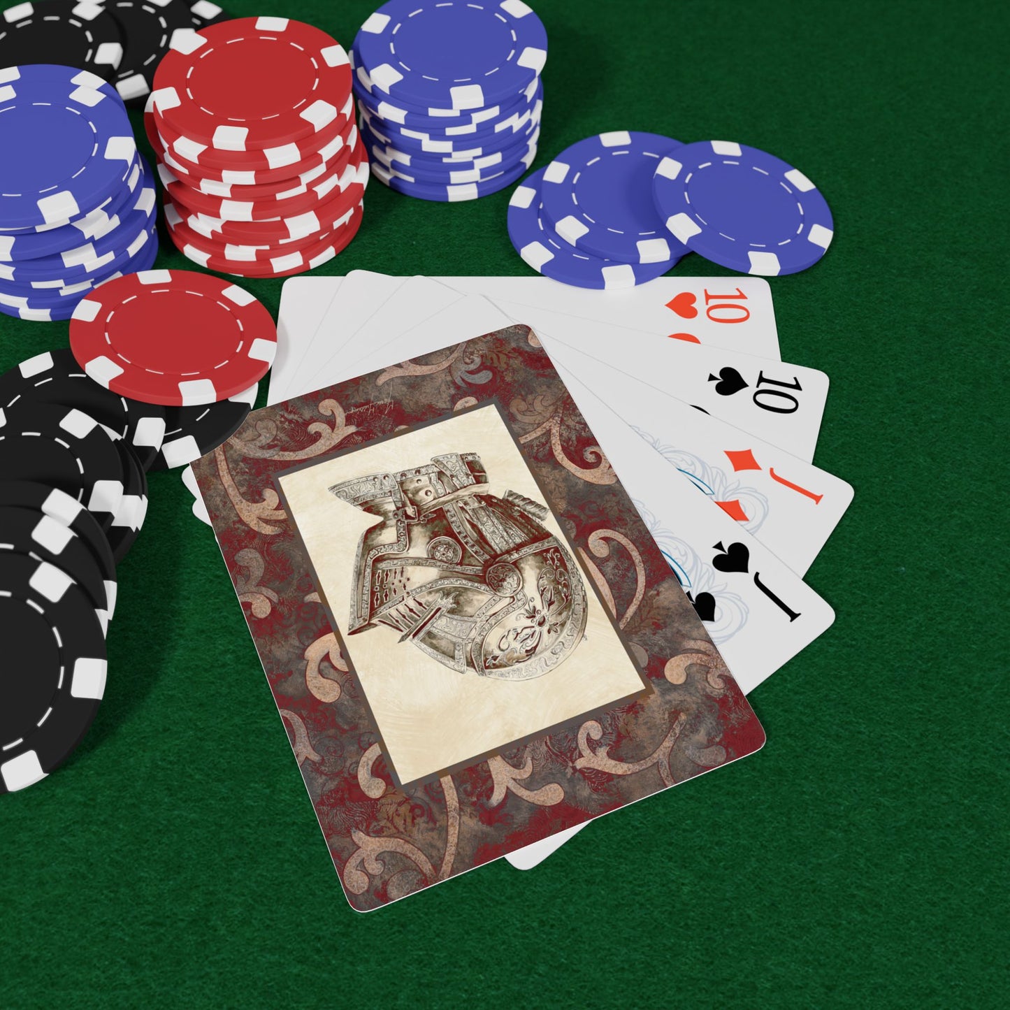 Antique Knights armor & Heraldry enthusiasts Bridge/Poker Playing Cards by artist Marie Frederique