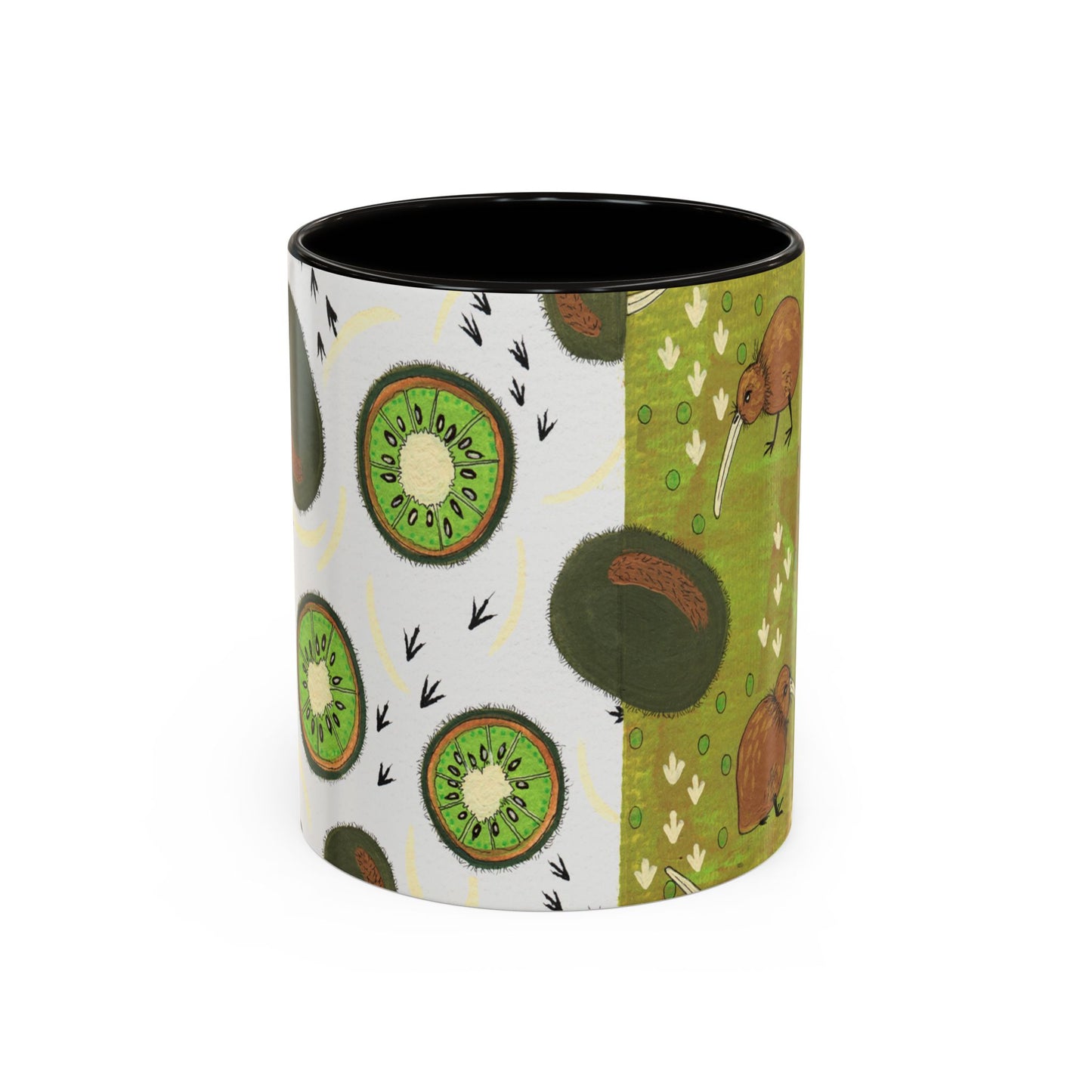 Kiwis and Kiwis Colorful Mug by Artist Marie Frederique