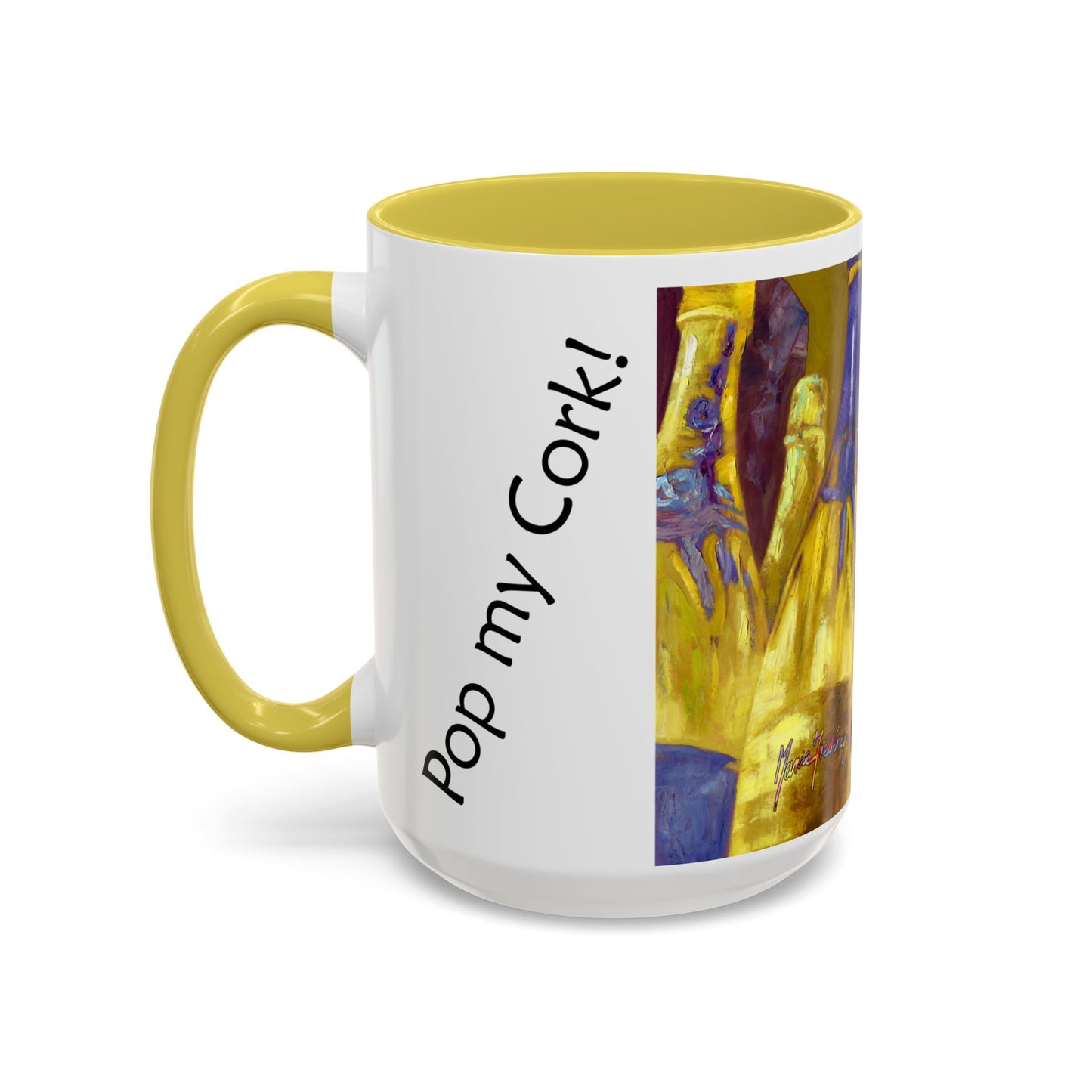 Celebration Pop my Cork! Colorful Mug by artist Marie Frederique