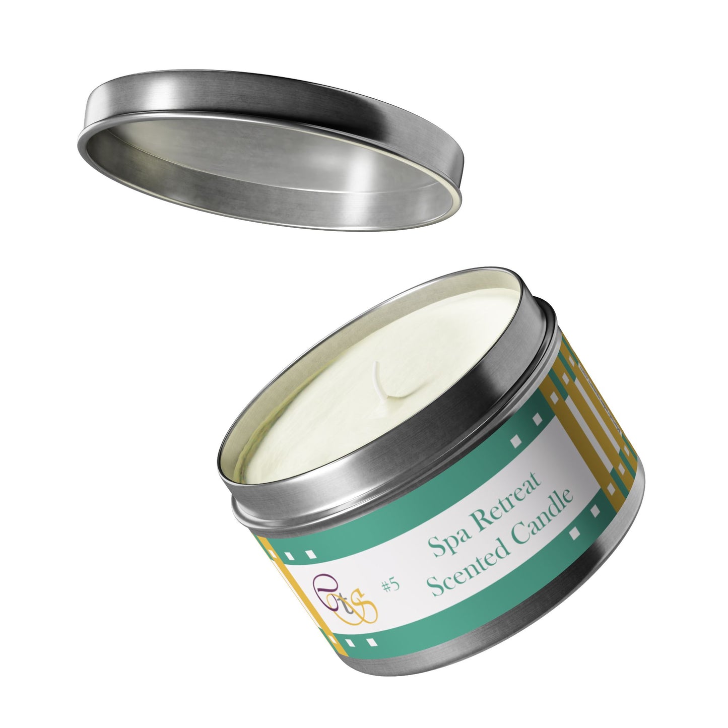Candle, Equestrian Spa Collection Tin, CTS # 5 "Spa Retreat" Scented Coconut Soy wax blend