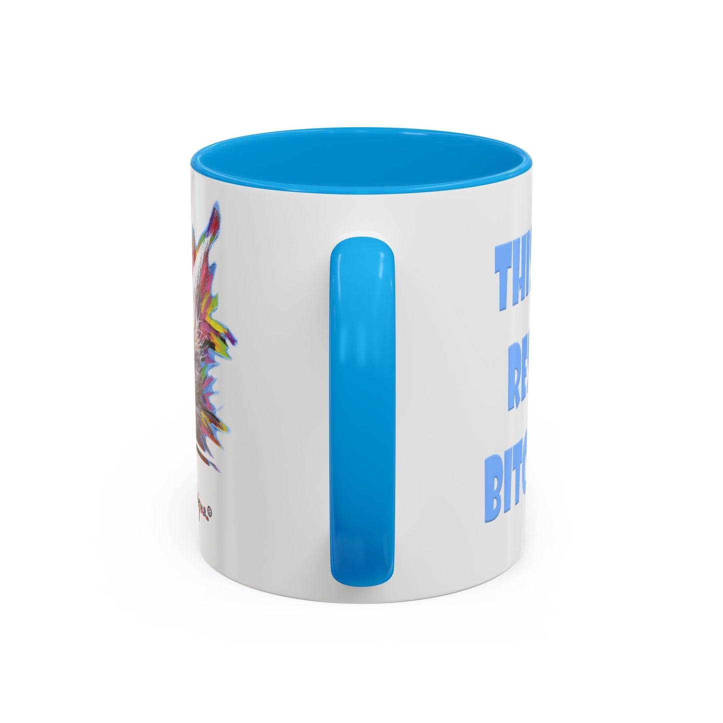 RBF - Wet Cat Art print Mug by Artist Marie Frederique