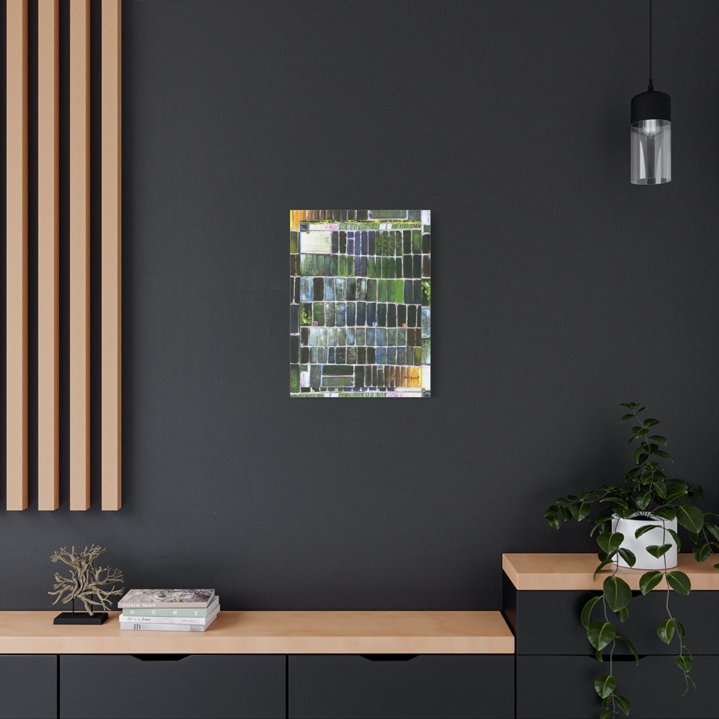 Aerial Landscape, Vibrant Matte Canvas by artist Marie Frederique