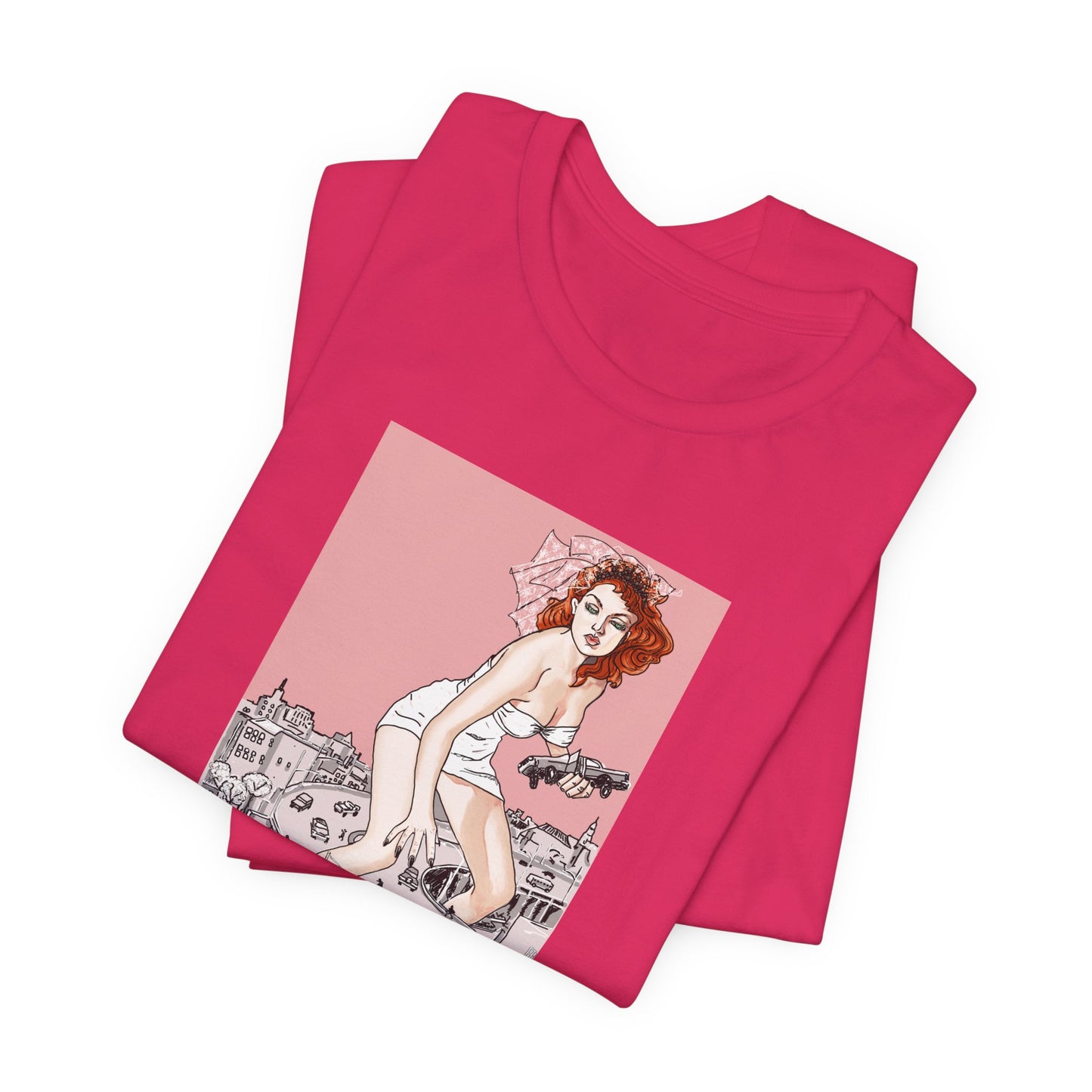 Bridezilla Retro Short Sleeve Tee by artist Marie Frederique