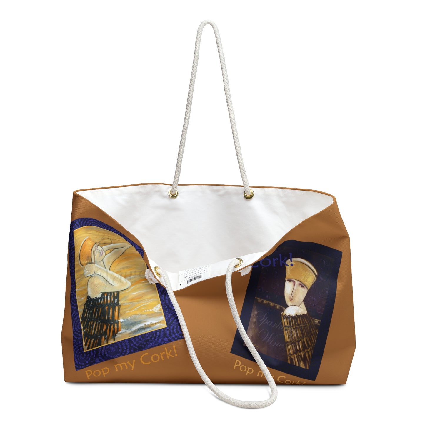 Celebration, Pop my Cork! Weekender Bag by artist Marie Frederique