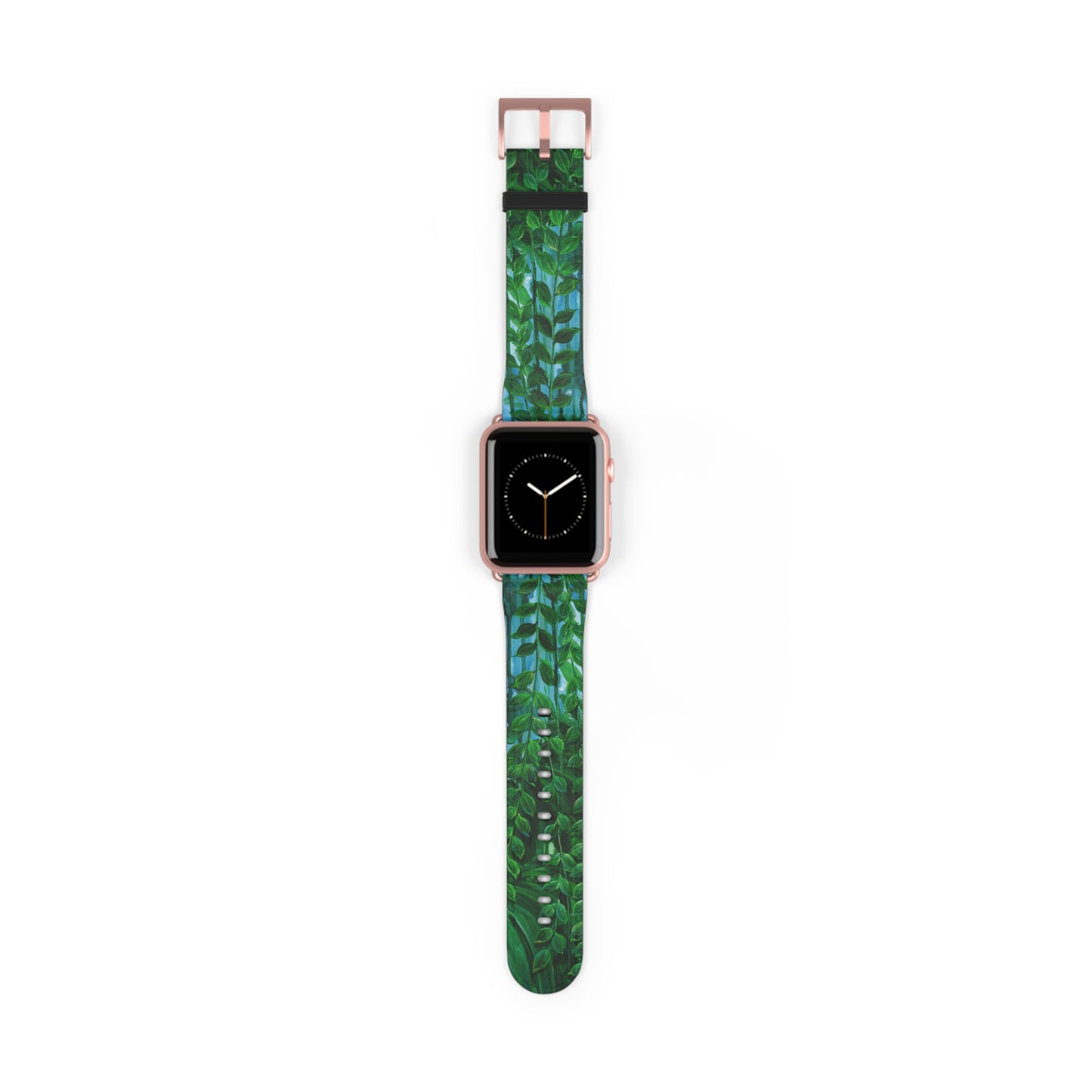 Blue Planet Series, Jungle leaves faux leather Watch Band by artist Marie Frederique