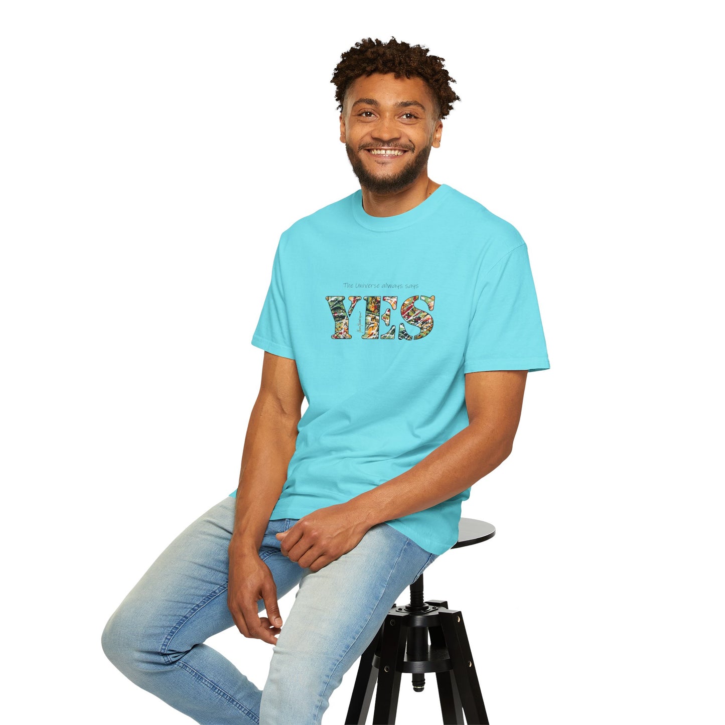 Abstract Expressionist YES Unisex T-shirt by artist Marie Frederique