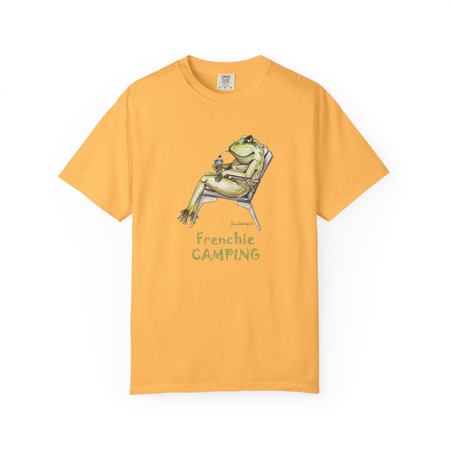 Frog Camping T-Shirt by artist Marie Frederique