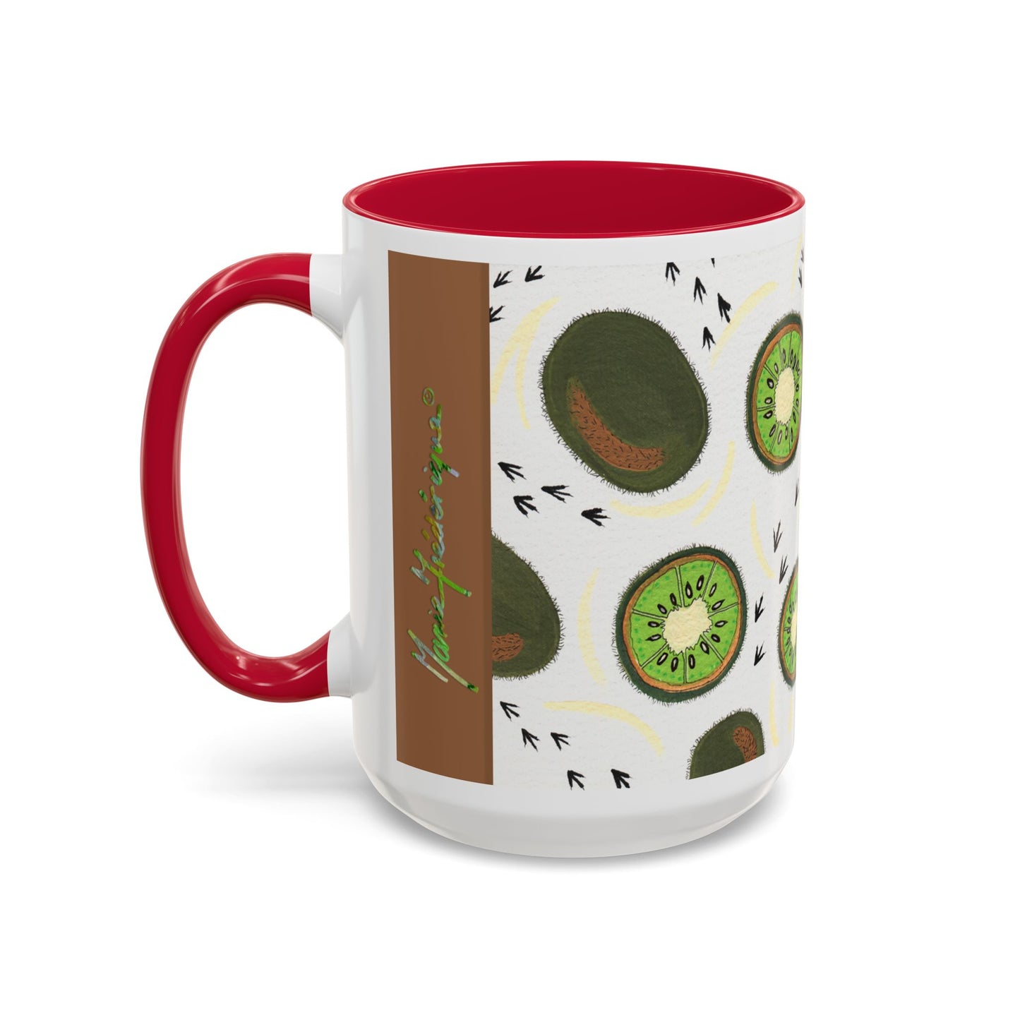 Kiwis and Kiwis Colorful Mug by Artist Marie Frederique