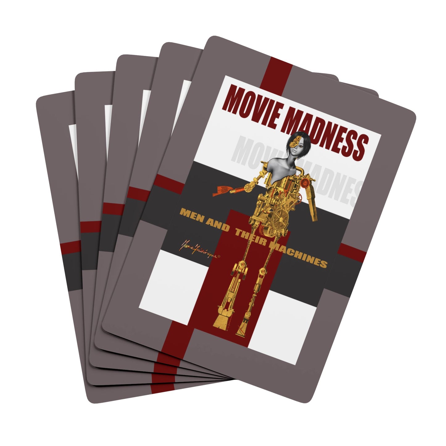 Playing cards - Movie Madness, AI for Poker - Unique Deck for Film Lovers by artist Marie Frederique