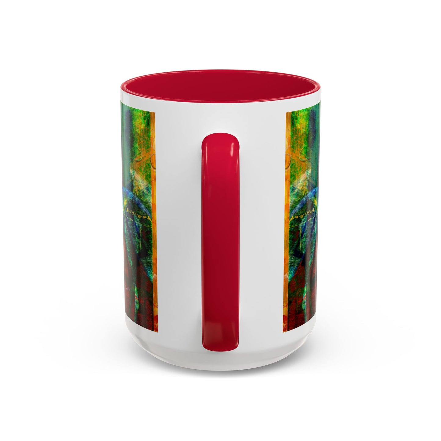 Blue Crane, Abstract Colorful Mug by Artist Marie Frederique