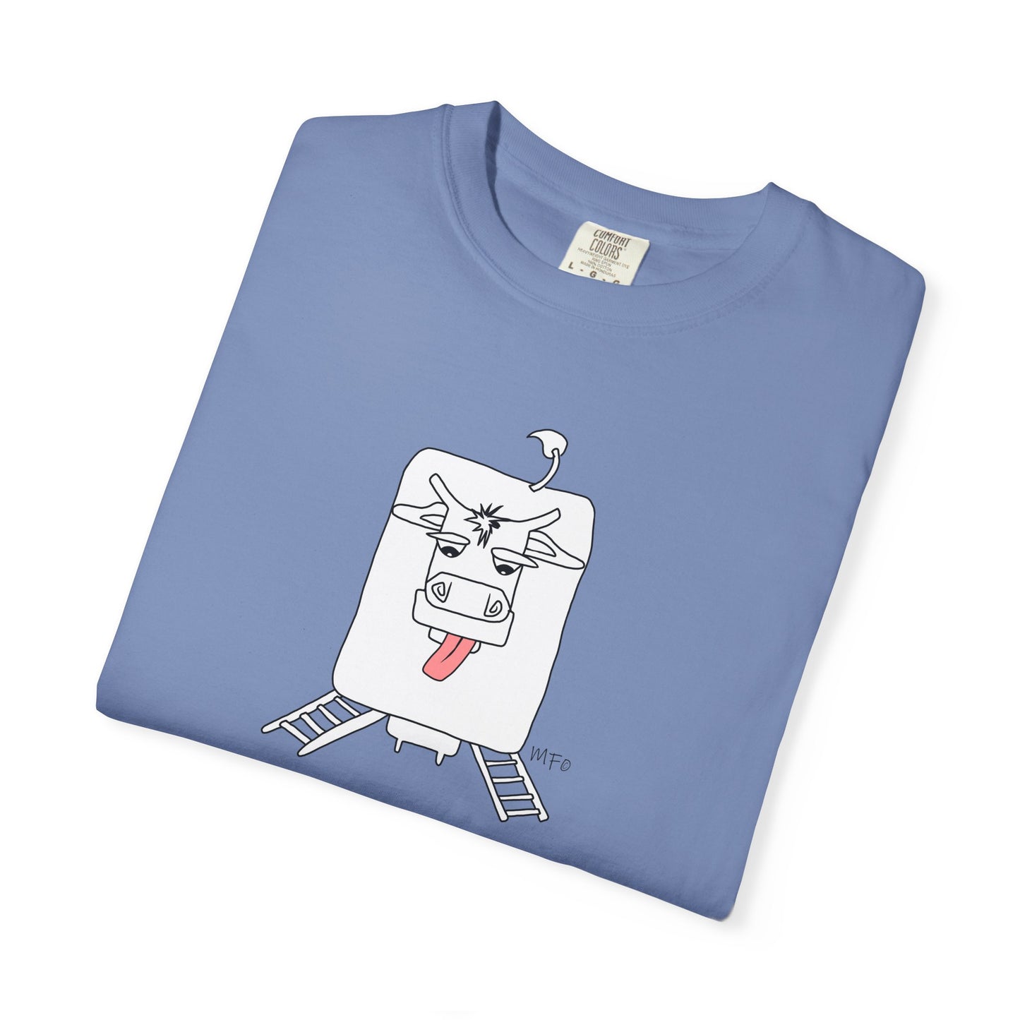Funny Cow Unisex T-shirt - Apparently, I have an attitude, WHO KNEW by artist Marie Frederique