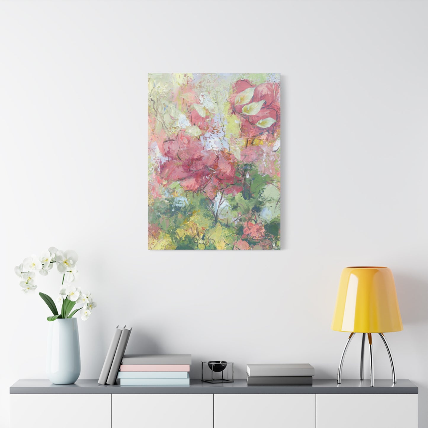 Abstract Floral Canvas Print by artist Marie Frederique