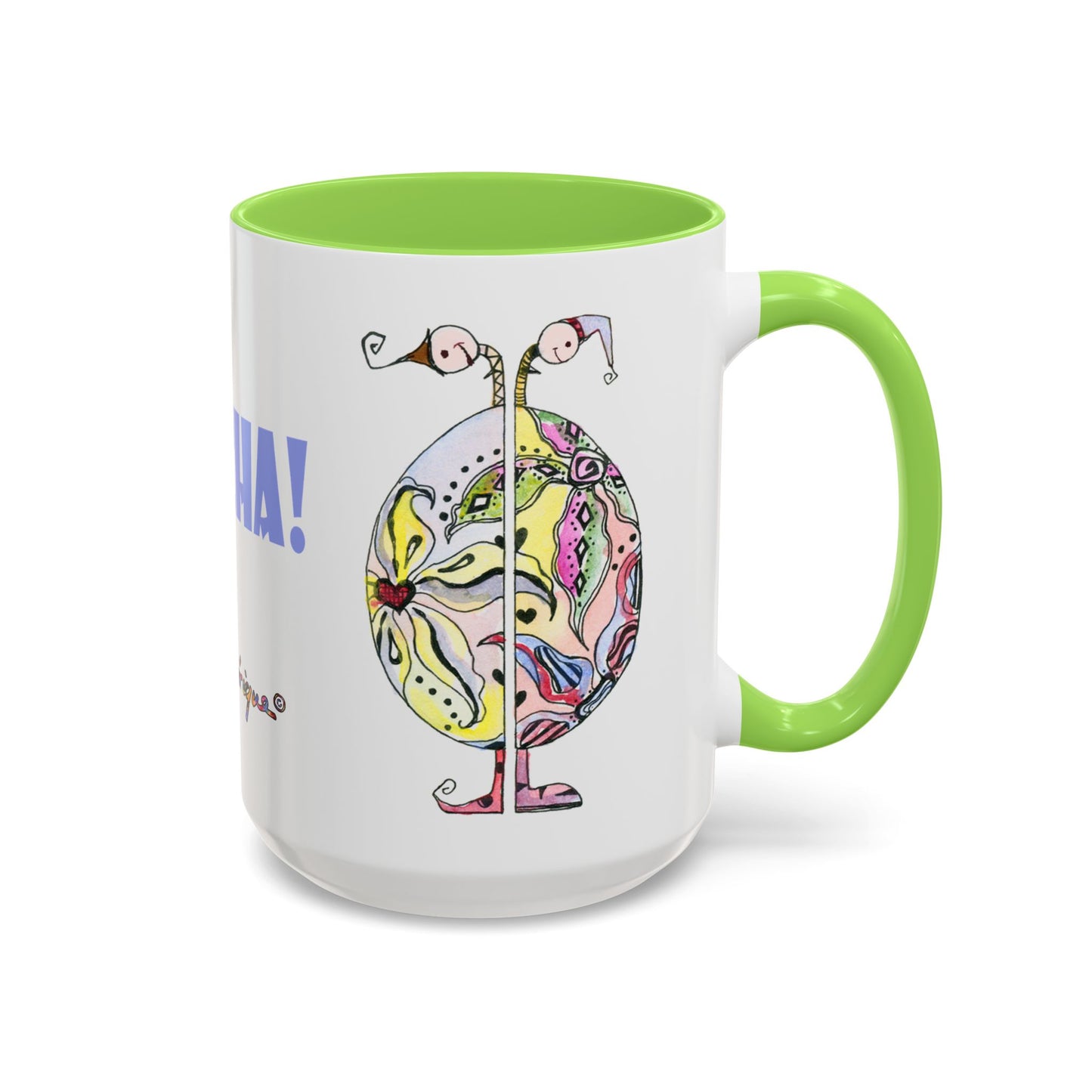 Gotcha back, Whimsical Mug by Artist Marie Frederique