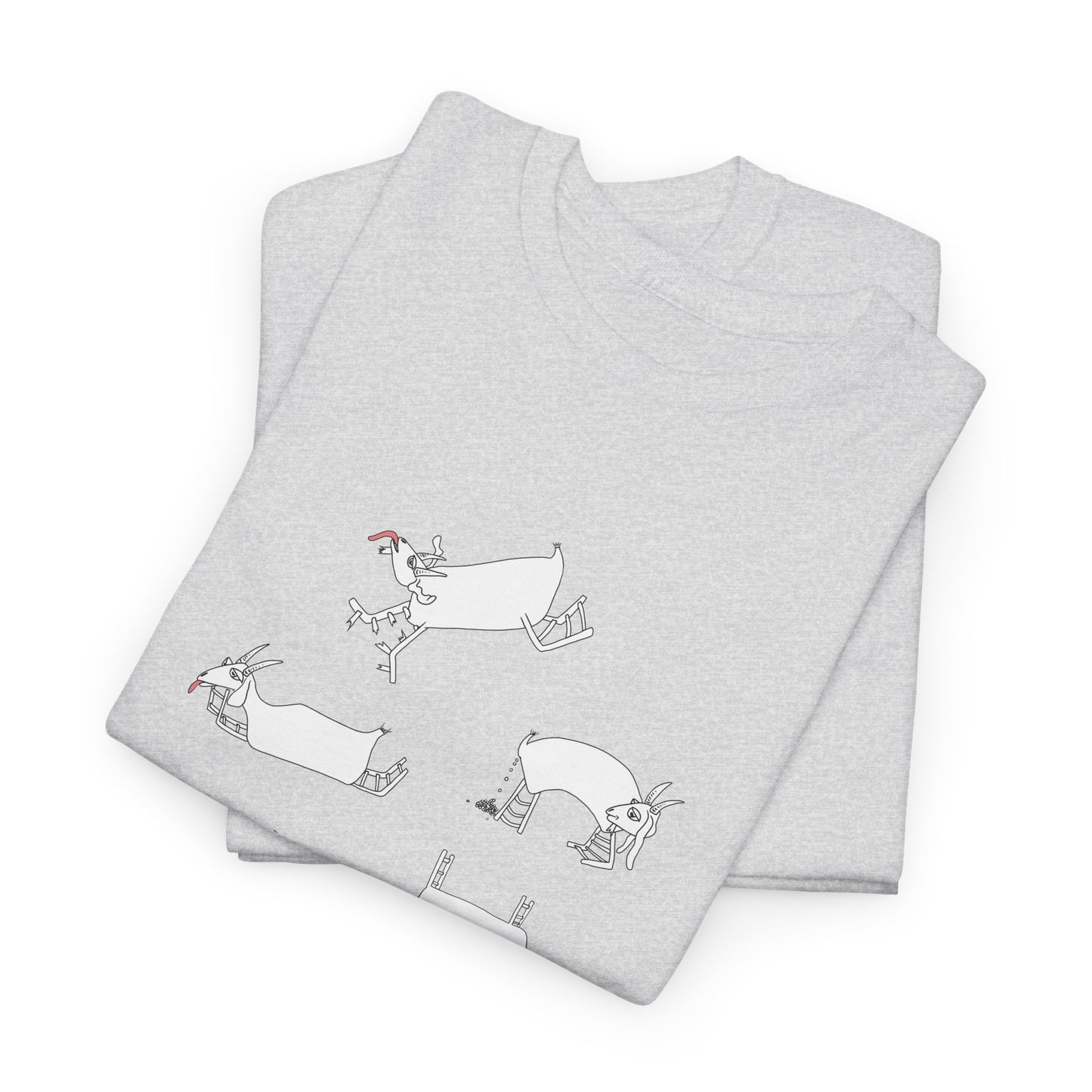 Funny Goat Tee - "Yes, I Really Do Need All These Goats!" by artist Marie Frederique