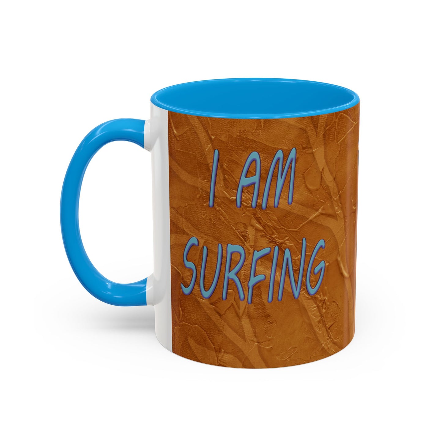 I AM Surfing, Colorful Mug by Artist Marie Frederique