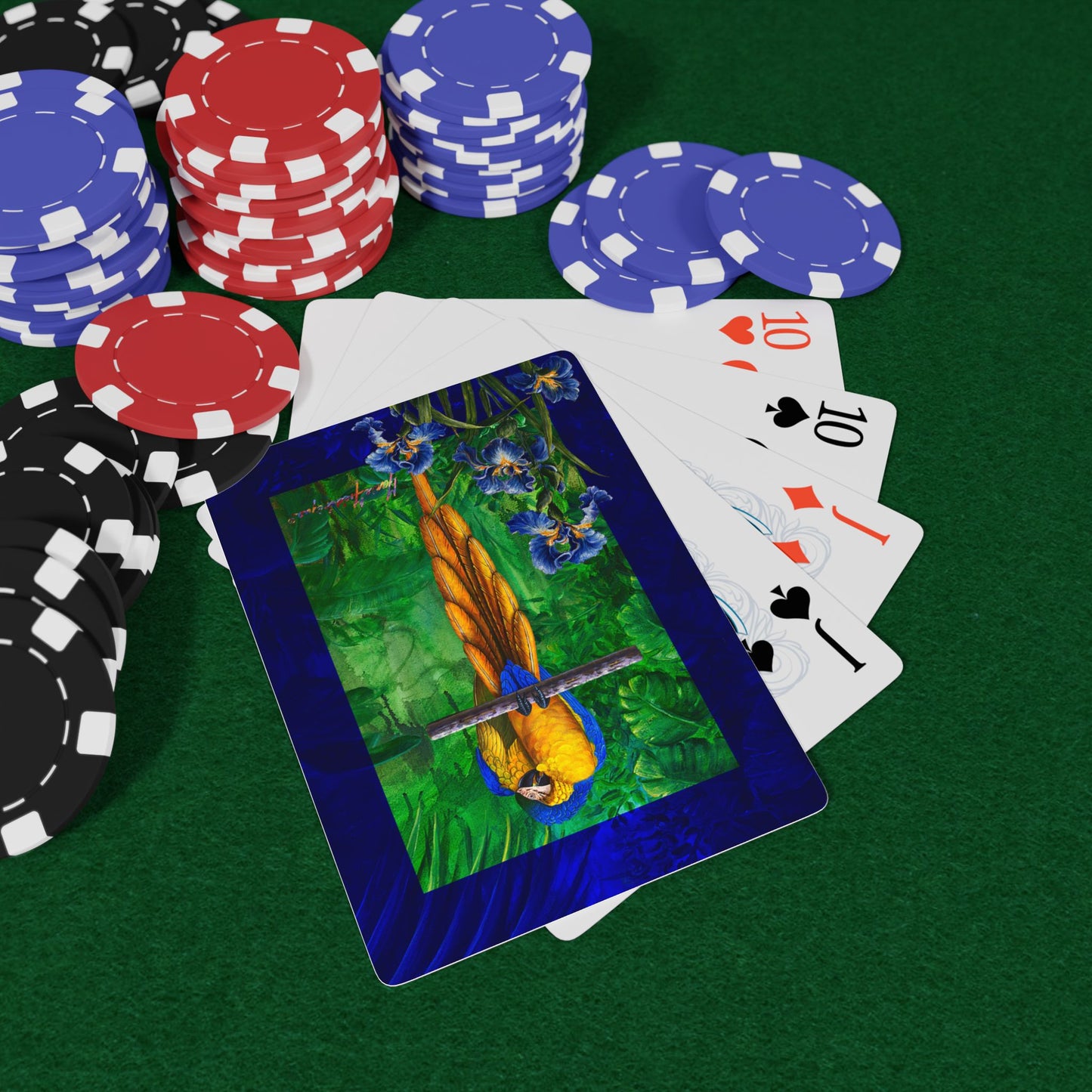 Macaw Parrot Amazon Jungle Bridge/Poker Playing Cards - Design by artist Marie Frederique