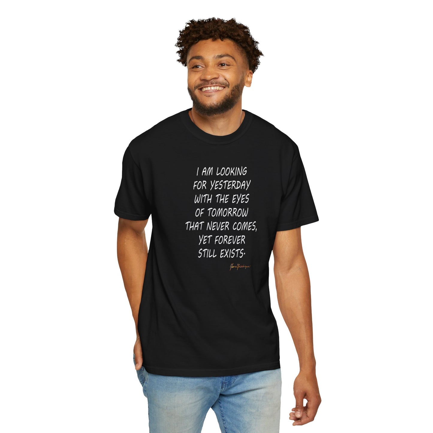 Time travel 'Looking for Yesterday' T-Shirt by artist Marie Frederique