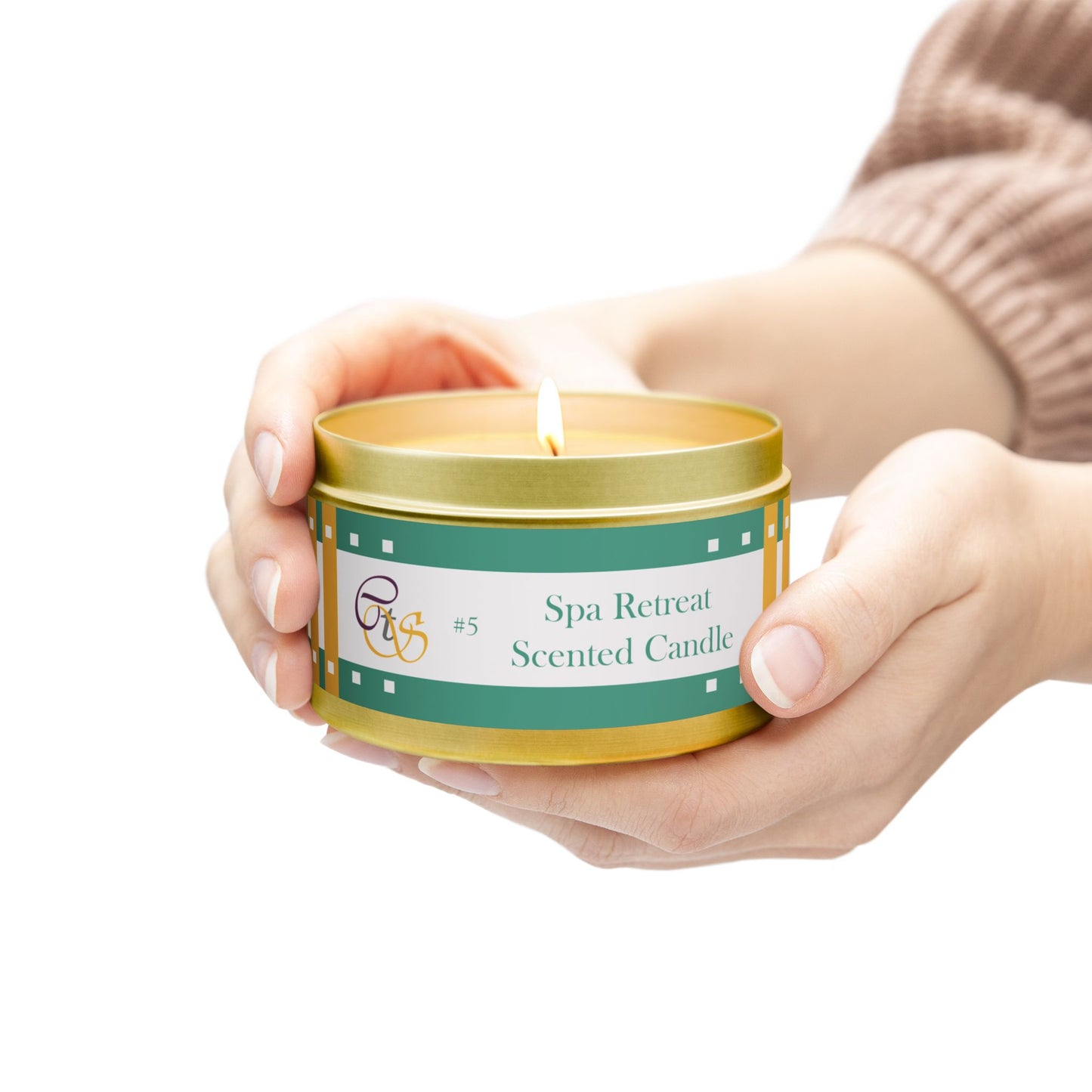Candle, Equestrian Spa Collection Tin, CTS # 5 "Spa Retreat" Scented Coconut Soy wax blend