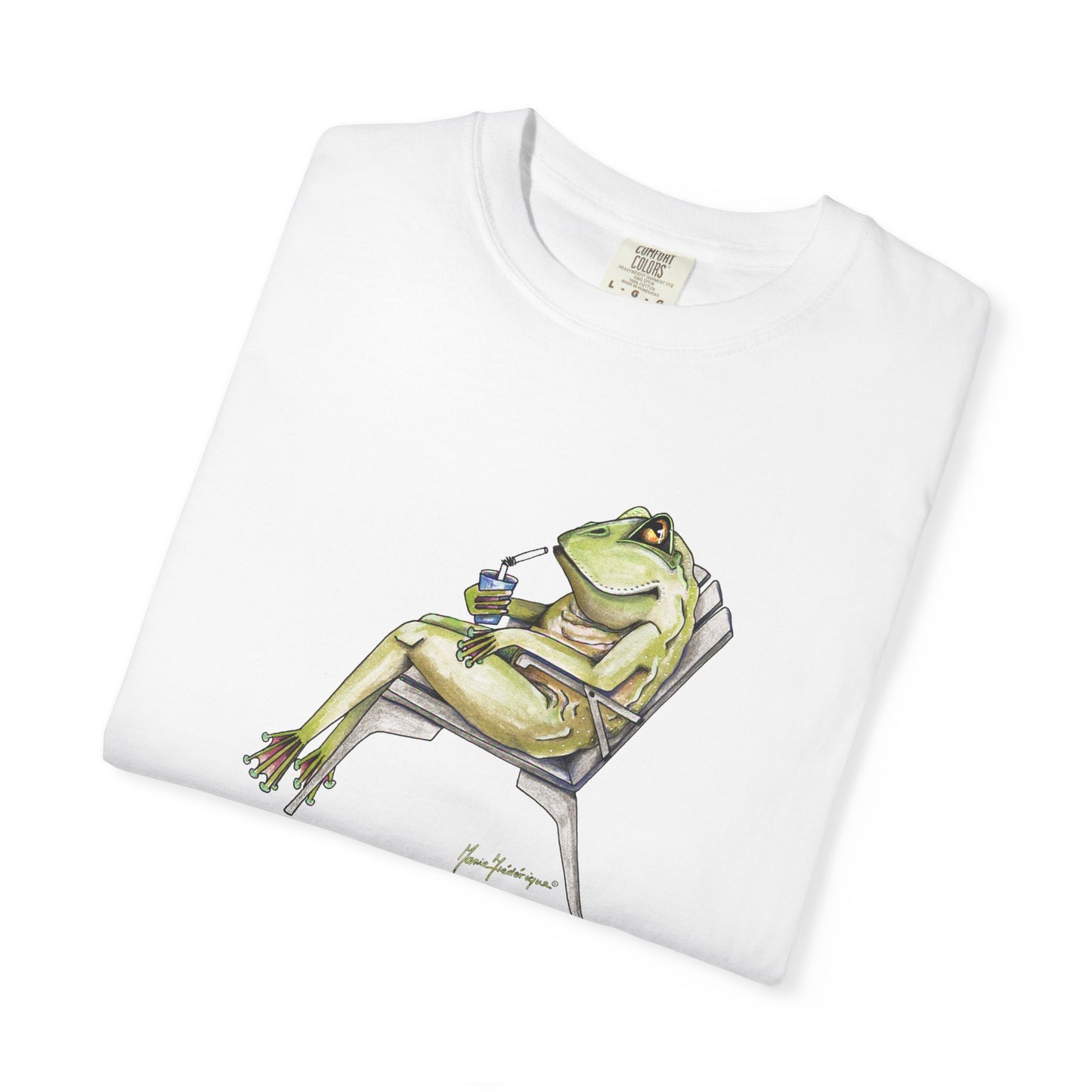 Frog Camping T-Shirt by artist Marie Frederique