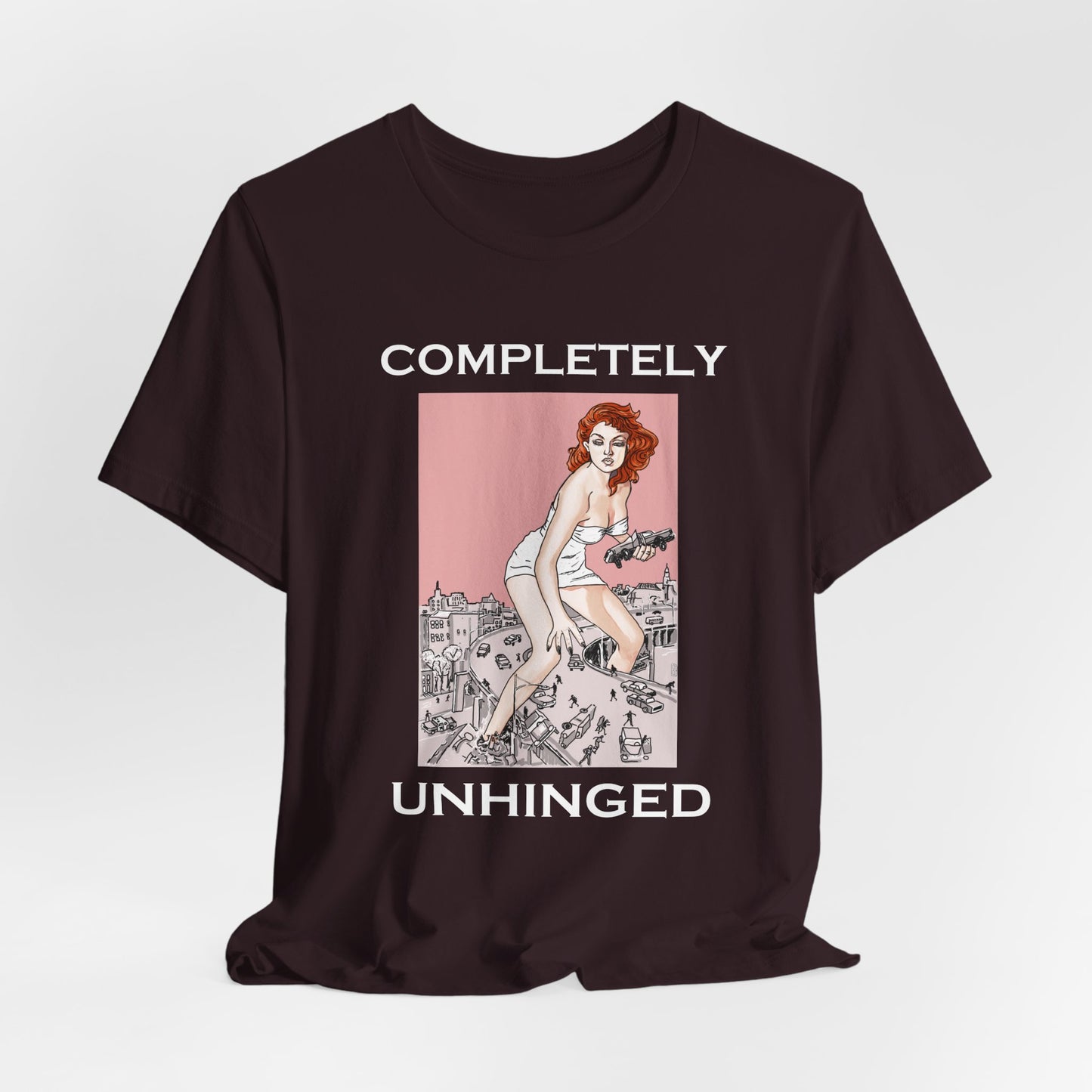 Completely Unhinged Retro Short Sleeve Tee by artist Marie Frederique