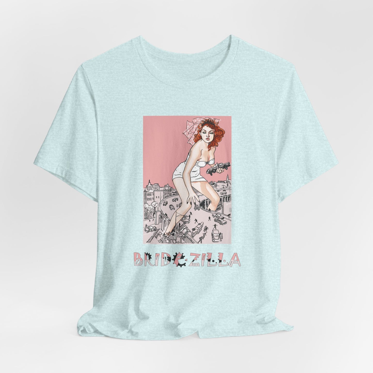 Bridezilla Retro Short Sleeve Tee by artist Marie Frederique