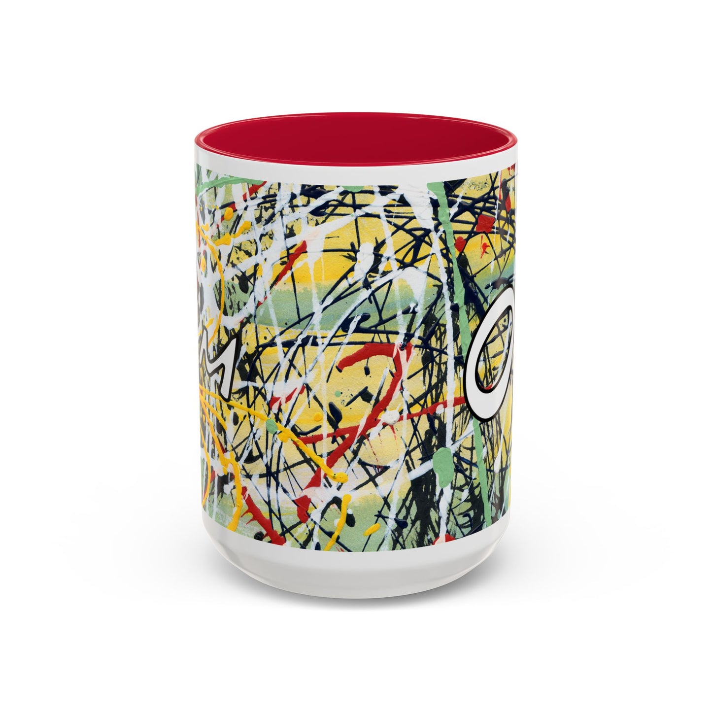 OM/AUM Zen, Abstract expressionist Colorful Mug by Artist Marie Frederique