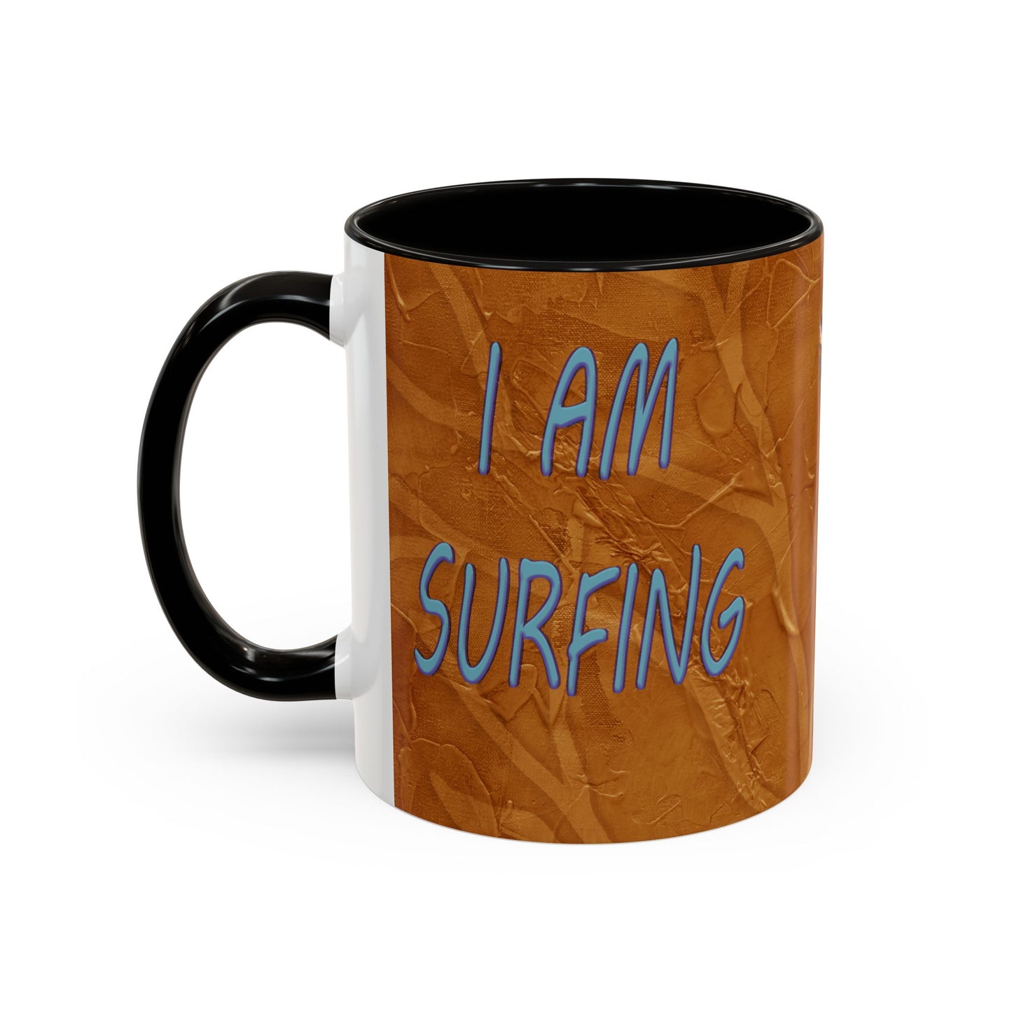 I AM Surfing, Colorful Mug by Artist Marie Frederique