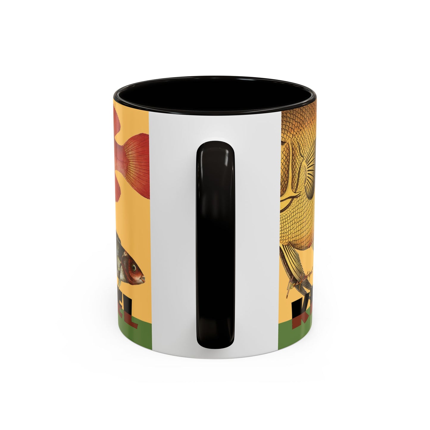 Keeping it Reel, Fish-Themed Mug by artist Marie Frederique