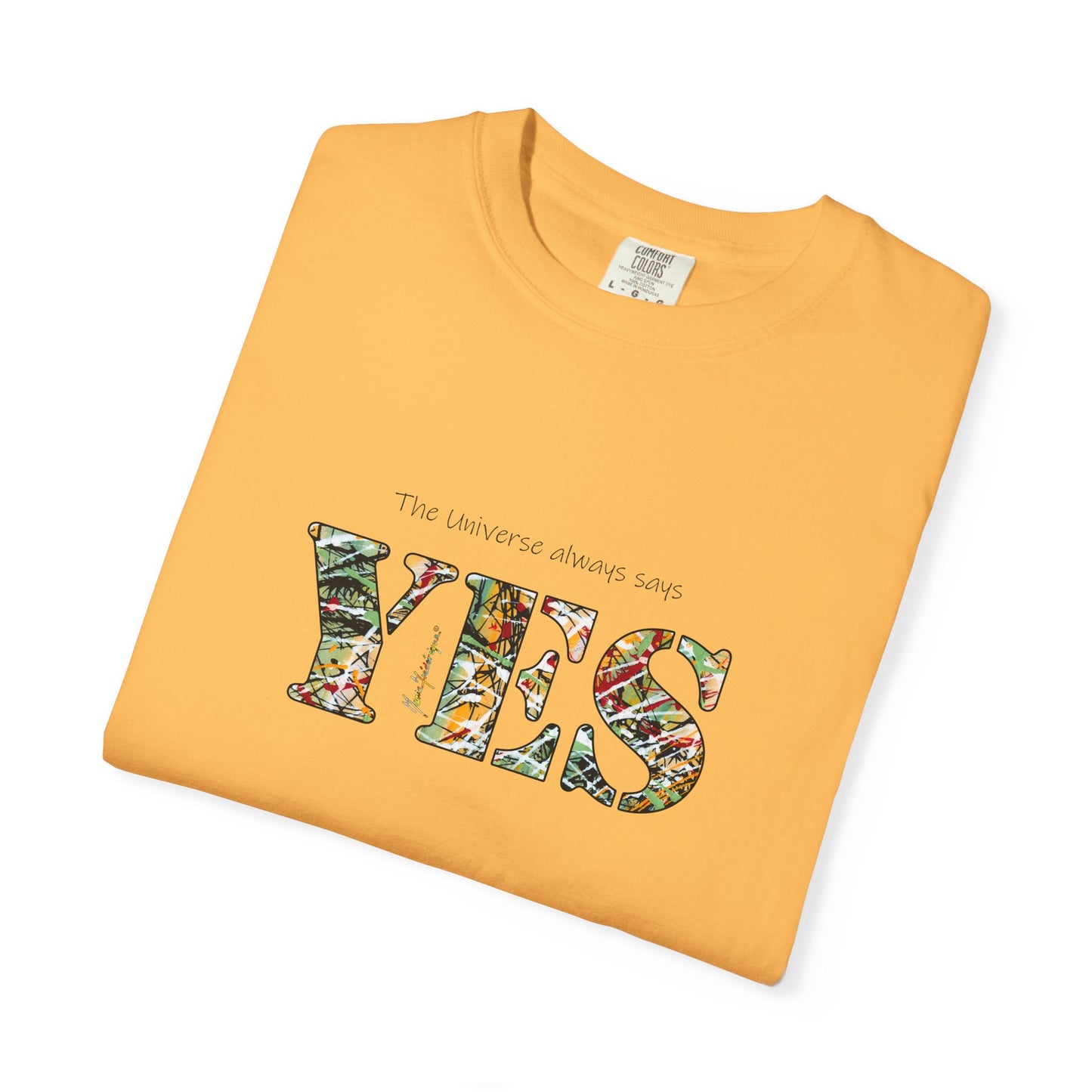 Abstract Expressionist YES Unisex T-shirt by artist Marie Frederique