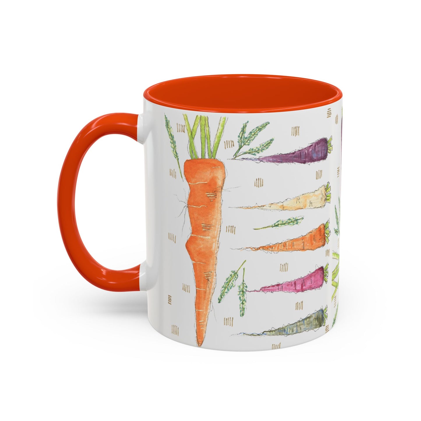 Rainbow Carrot - Colorful Mug by Artist Marie Frederique