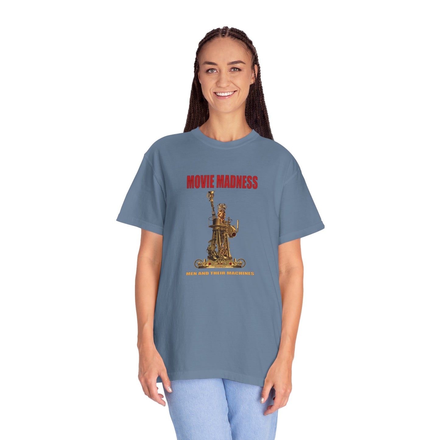 Movie Madness T-shirt - Statue of liberty made from machine parts by artist Marie Frederique