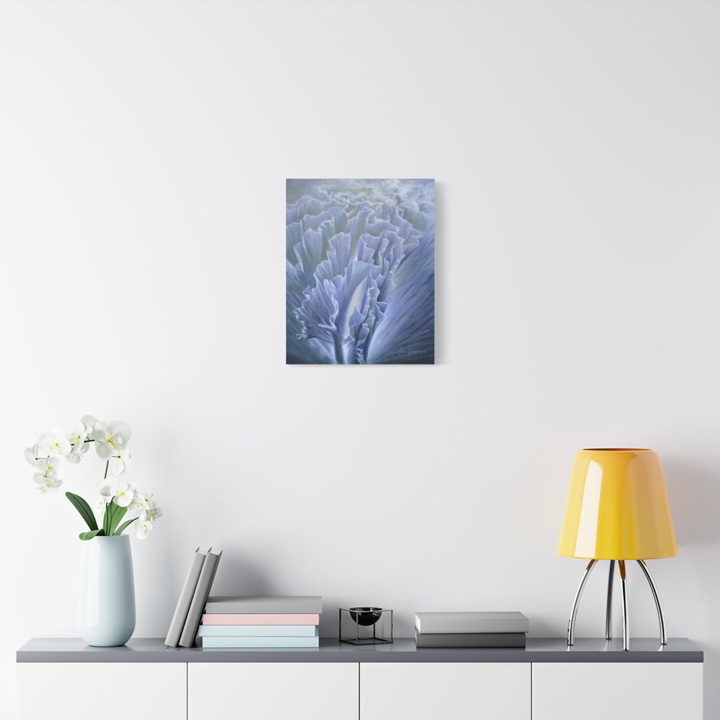 Moonlit ruffles, printed canvas by artist Marie Frederique