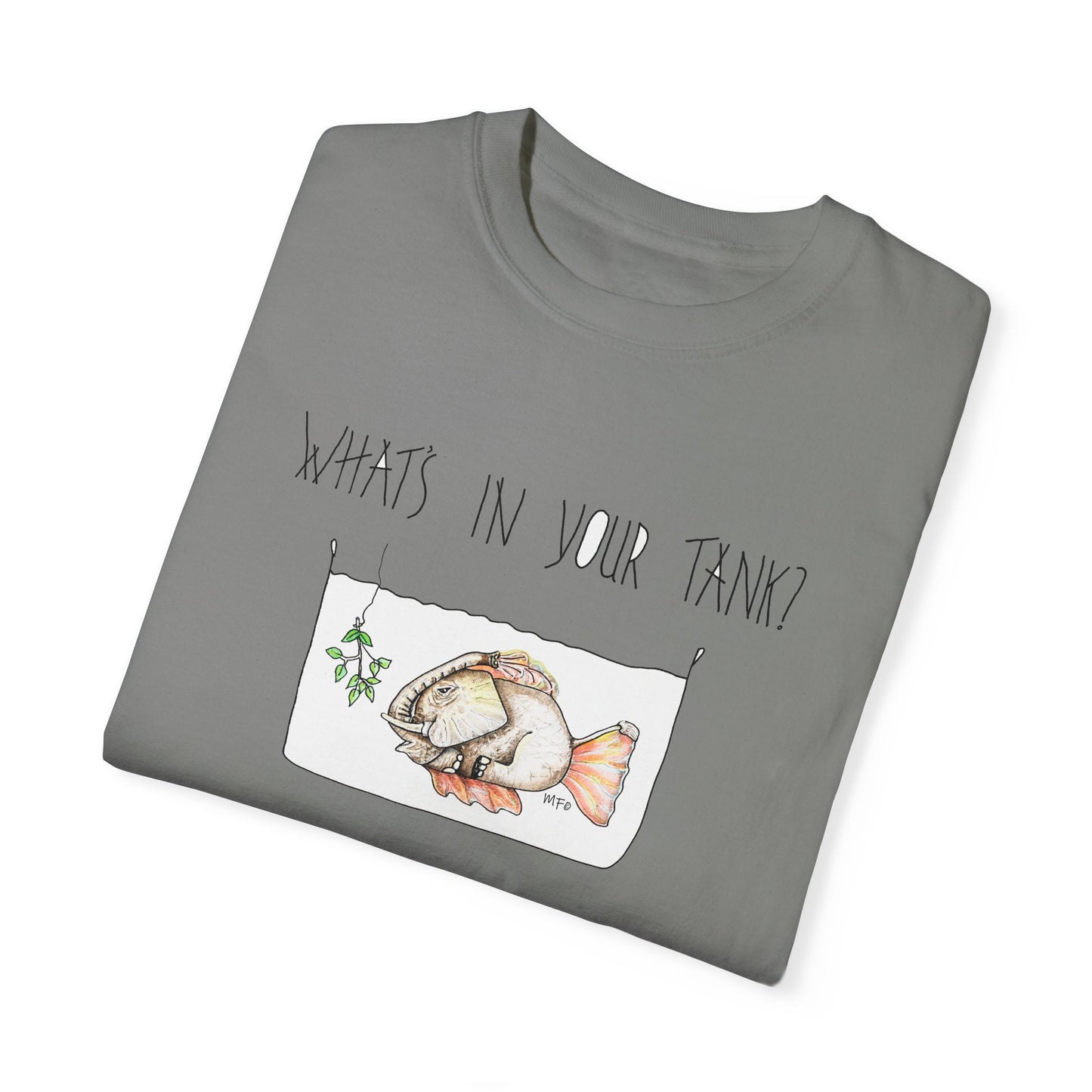 Fish Tank Collection, Elephant Fish Aquarium T-Shirt by artist Marie Frederique