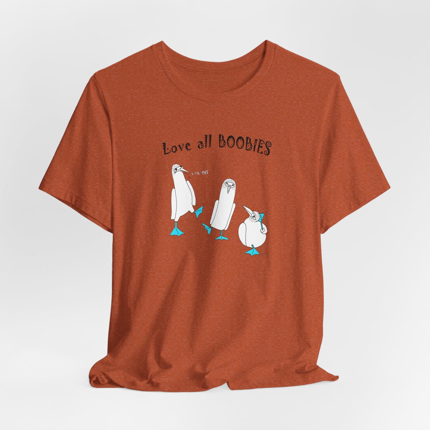 Blue-Footed Boobie Whimsical T-Shirt by artist Marie Frederique