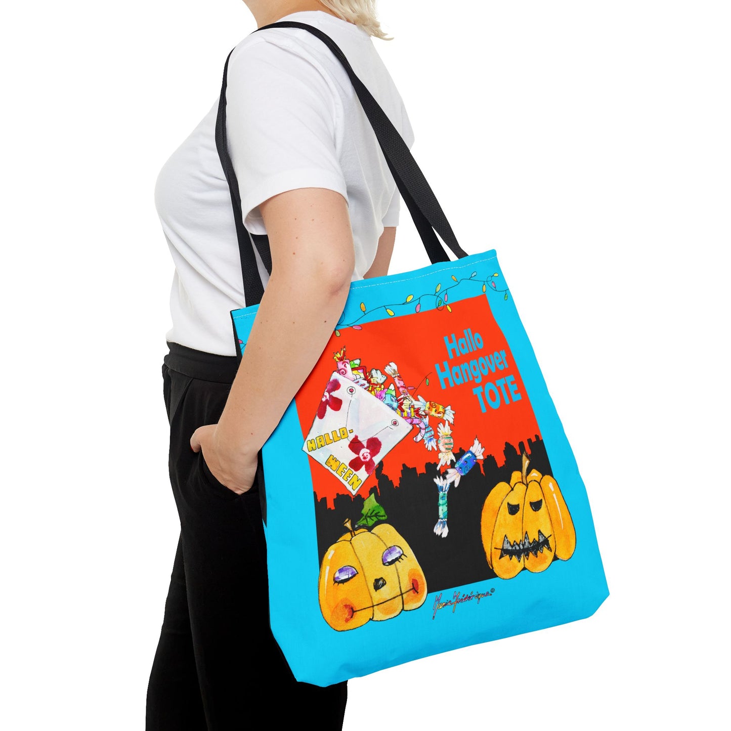 Halloween Sugar high tote by artist Marie Frederique - Perfect for Trick-or-Treating