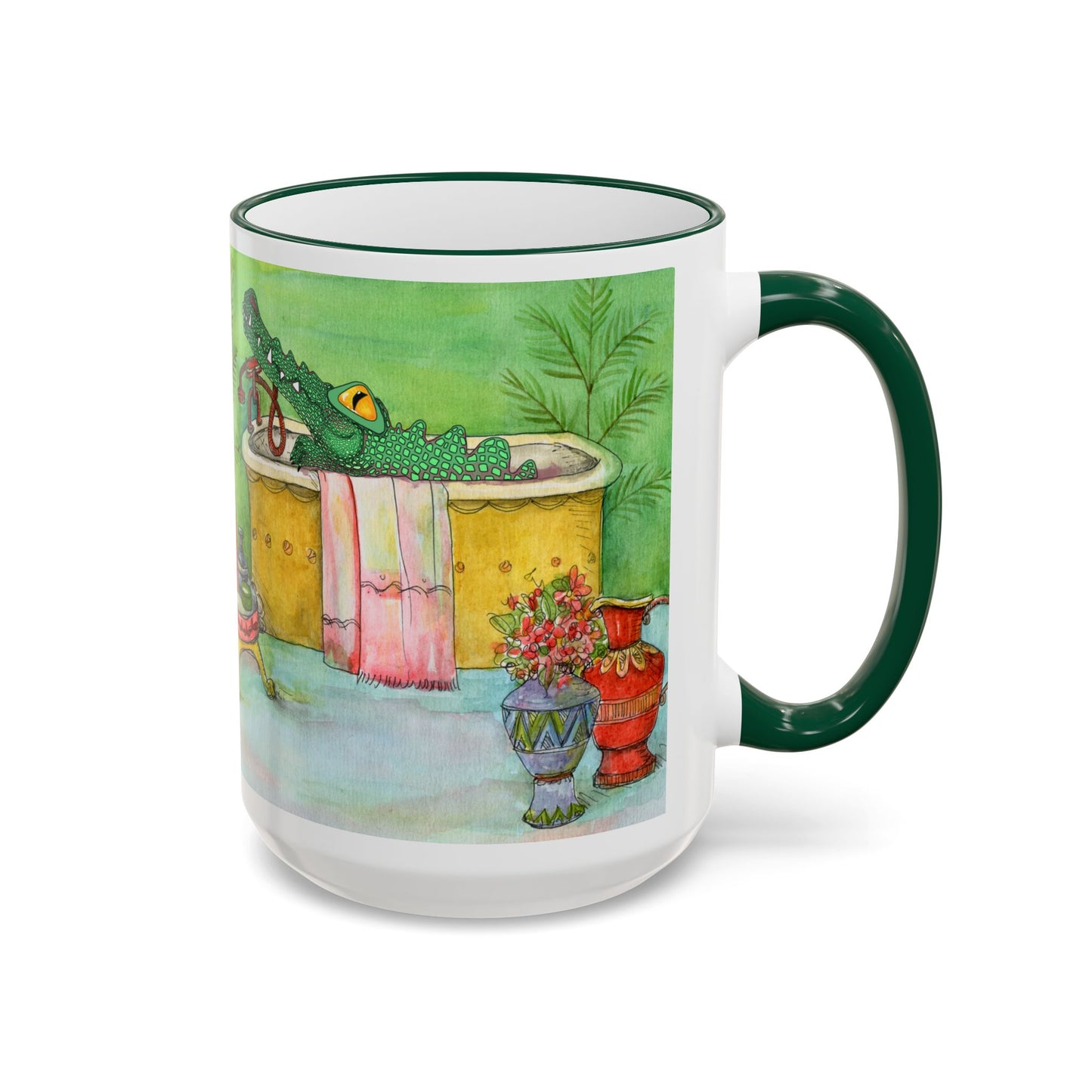 Funny Alligator Mug by artist Marie Frederique