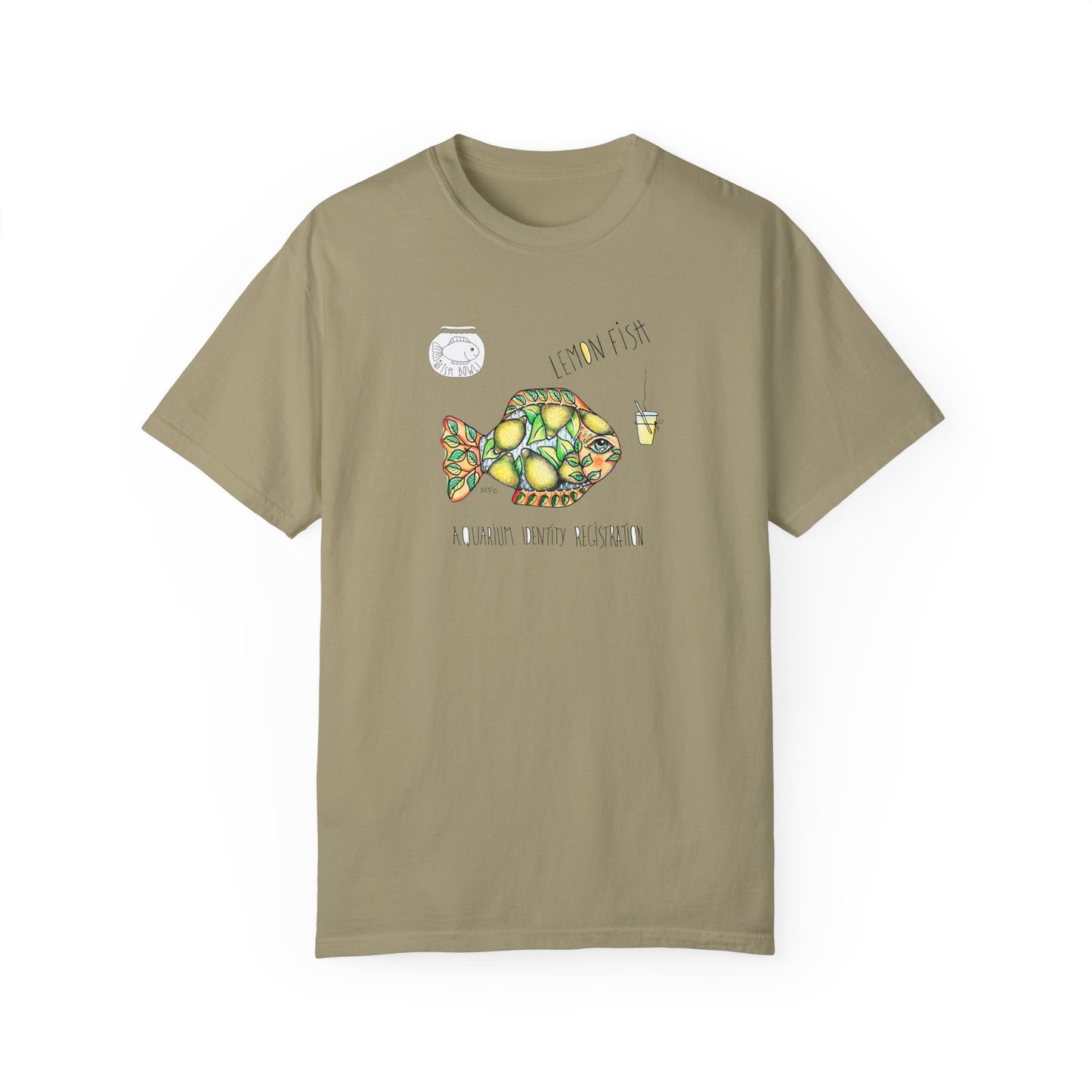 Lemon Fish Unisex T-shirt - The Fishbowl Collection by artist Marie Frederique