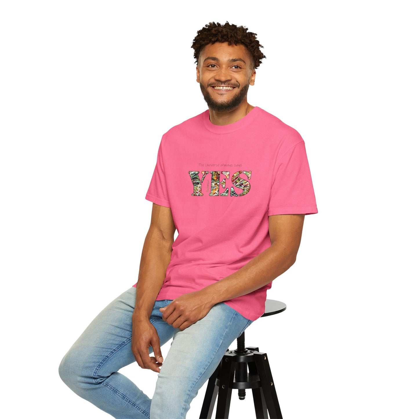 Abstract Expressionist YES Unisex T-shirt by artist Marie Frederique