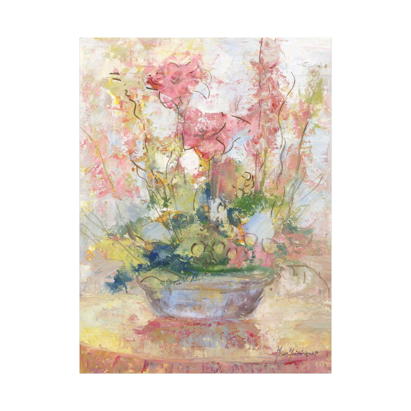 Floral Abstract Canvas Print, by artist Marie Frederique