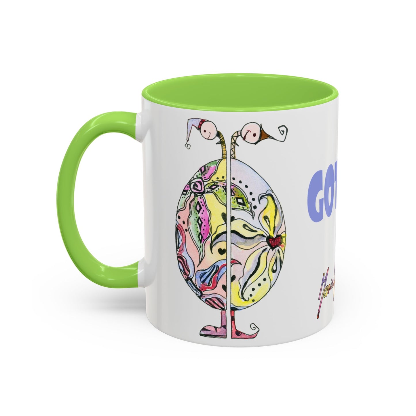 Gotcha back, Whimsical Mug by Artist Marie Frederique
