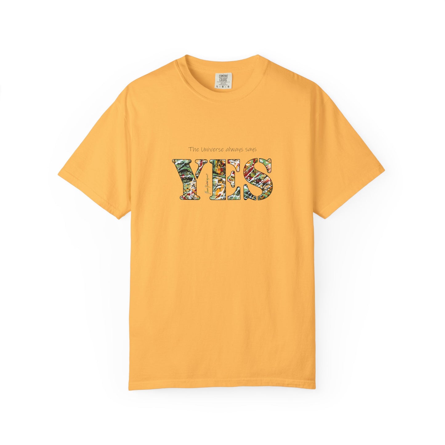 Abstract Expressionist YES Unisex T-shirt by artist Marie Frederique
