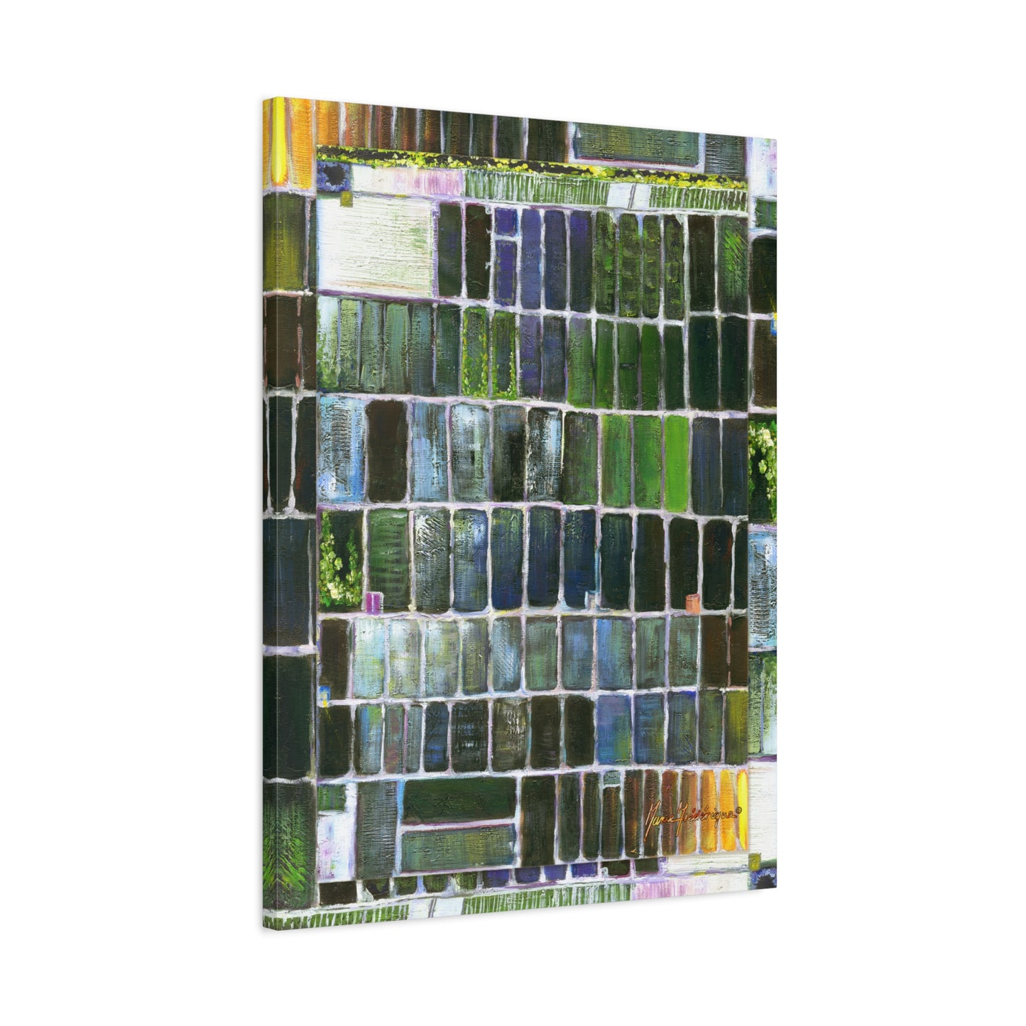 Aerial Landscape, Vibrant Matte Canvas by artist Marie Frederique