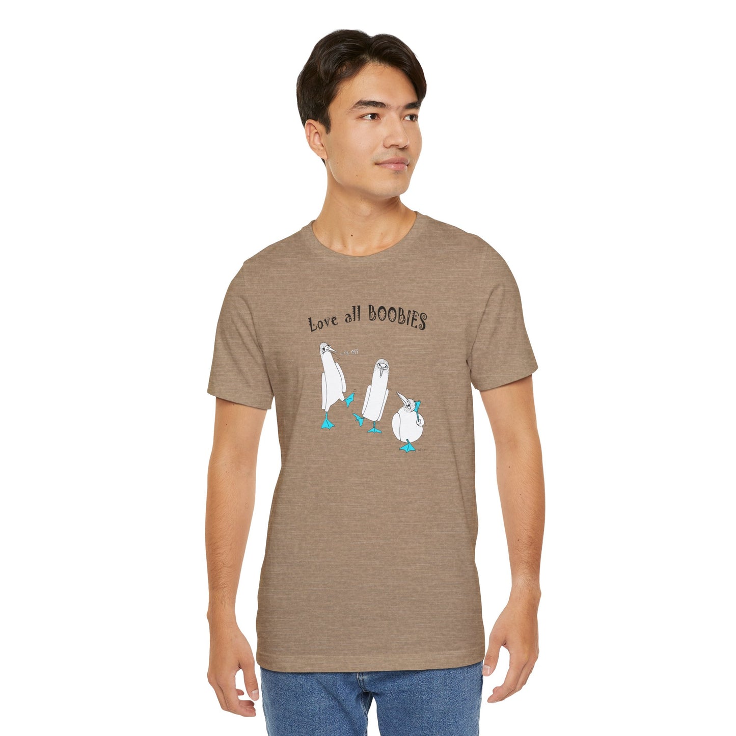 Blue-Footed Boobie Whimsical T-Shirt by artist Marie Frederique