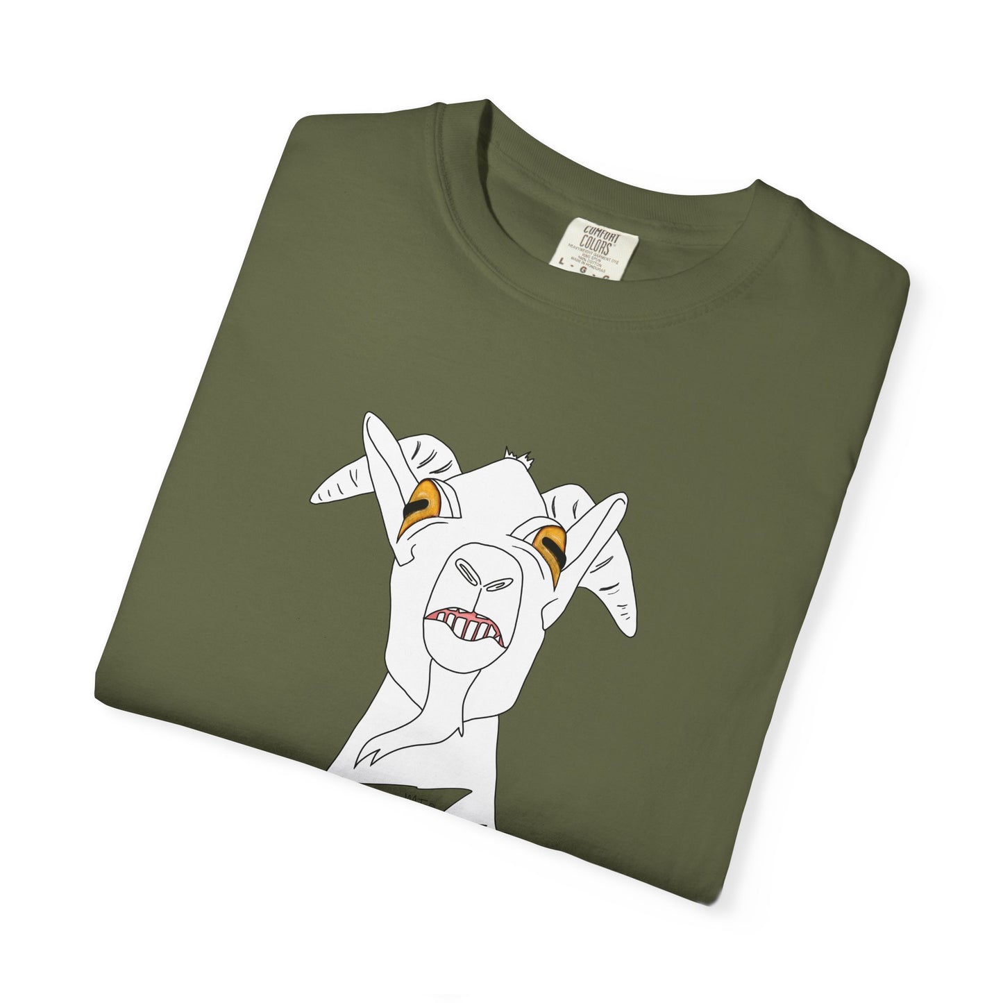 Stubborn Old Goat T-Shirt - Unisex Tee for Goat Lovers by artist Marie Frederique
