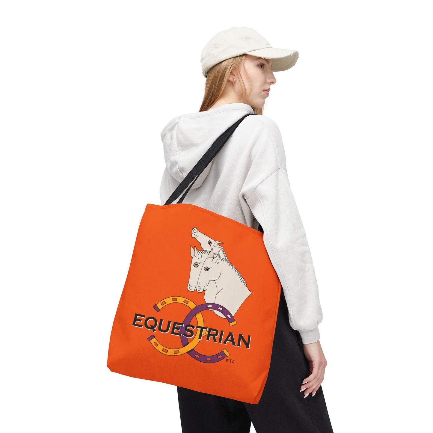 EQUESTRIAN Orange Tote Bag by artist Marie Frederique