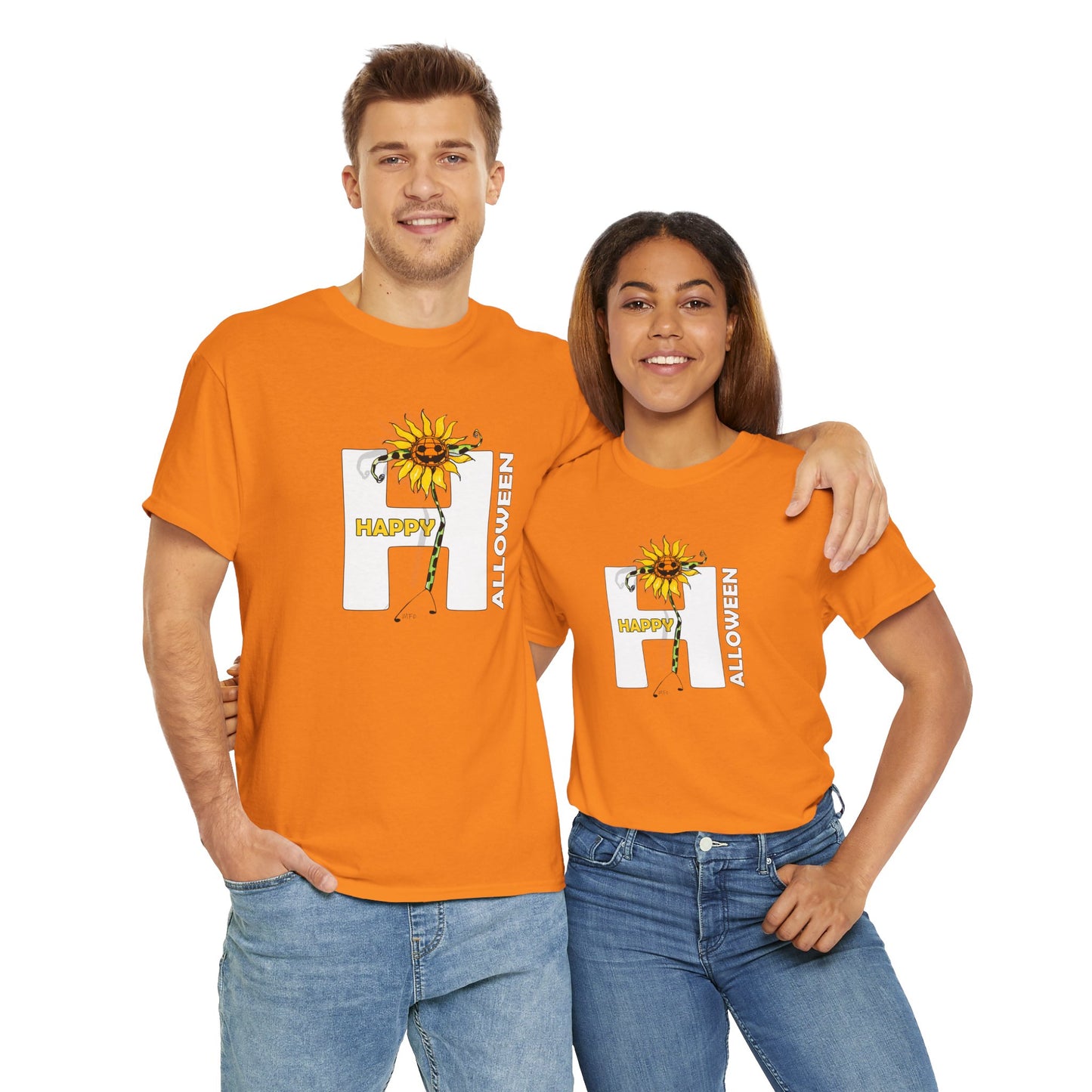HALLOWEEN Muscle Flex, Unisex Heavy Cotton Tee by artist Marie Frederique