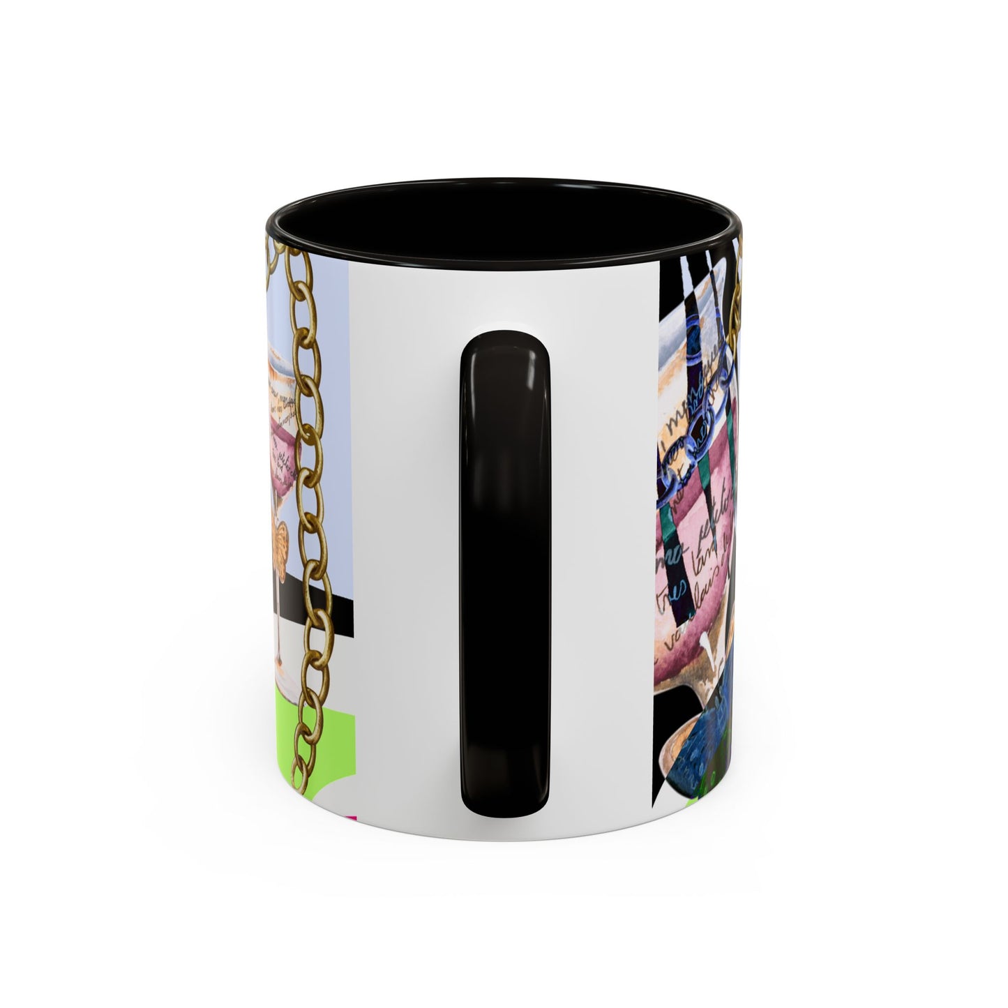 Should've come with a warning! - Haute Couture Colorful Mug by Artist Marie Frederique