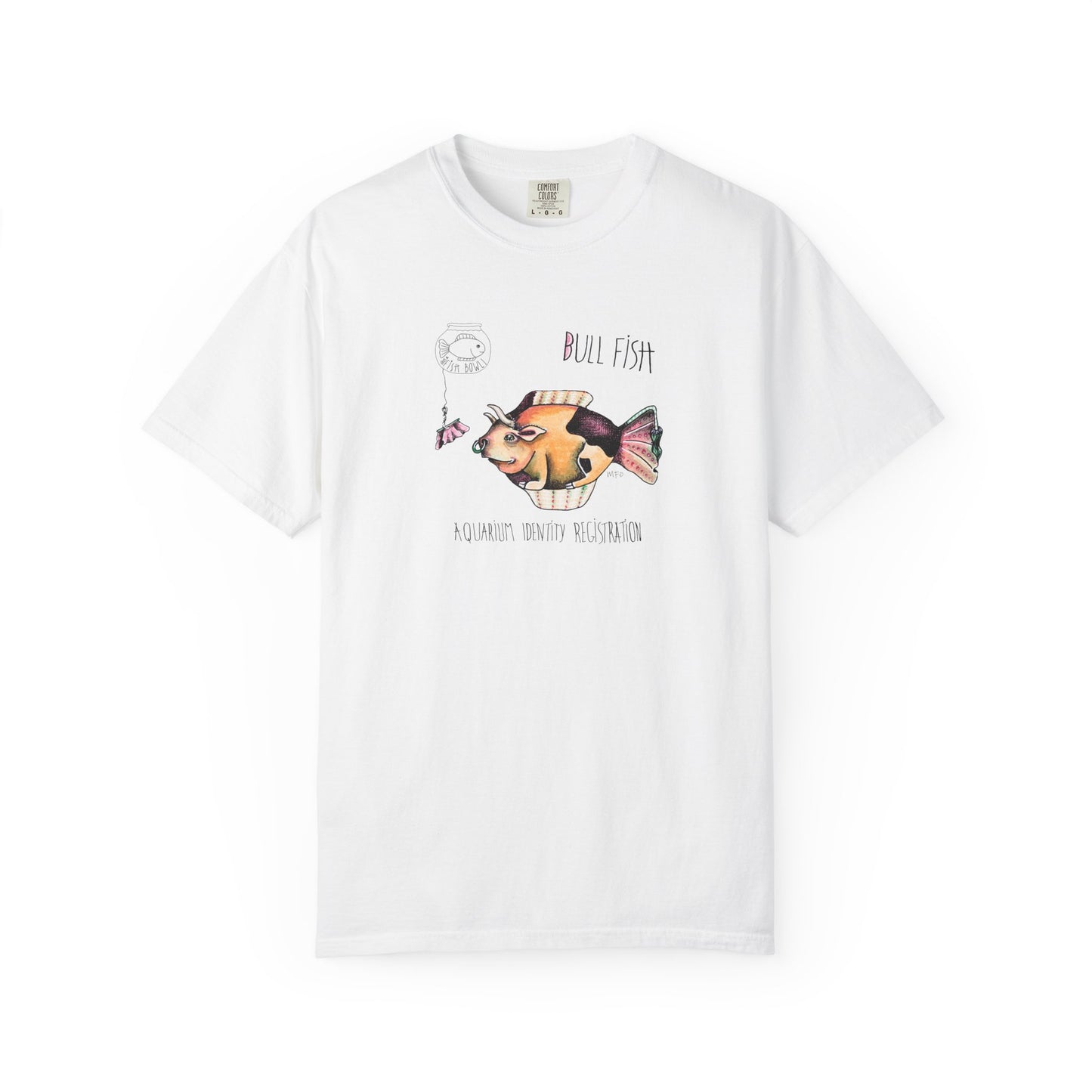 Bull Fish Unisex T-shirt - The Fishbowl Collection by artist Marie Frederique